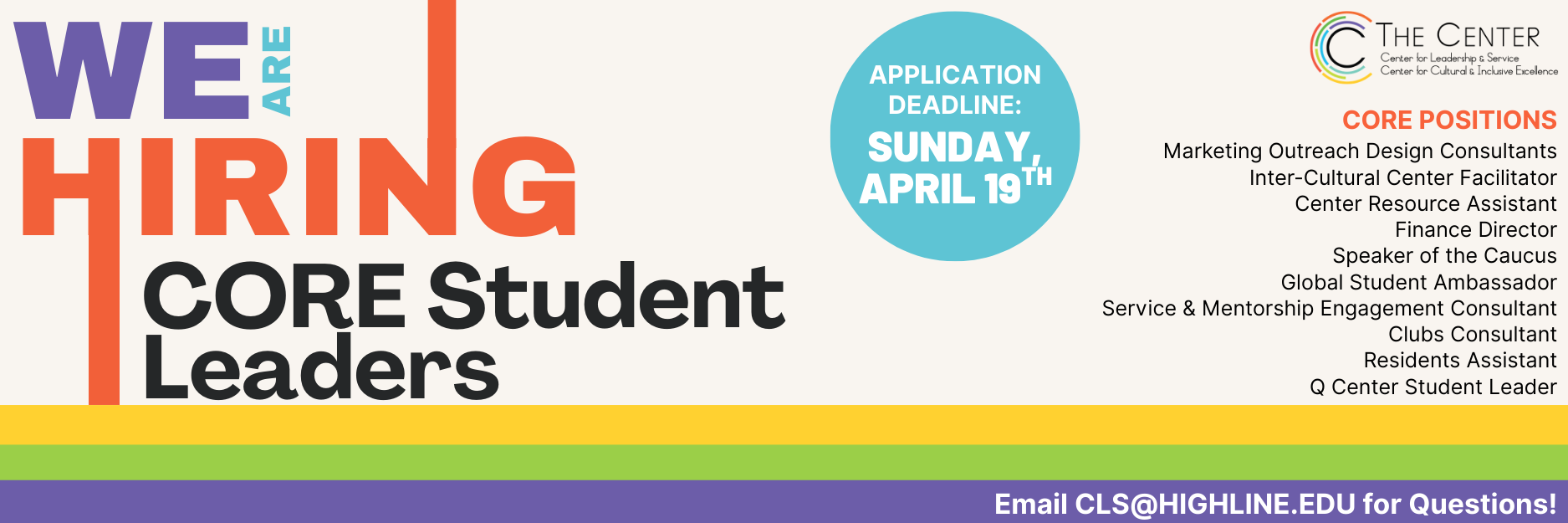 Banner for CORE Hiring