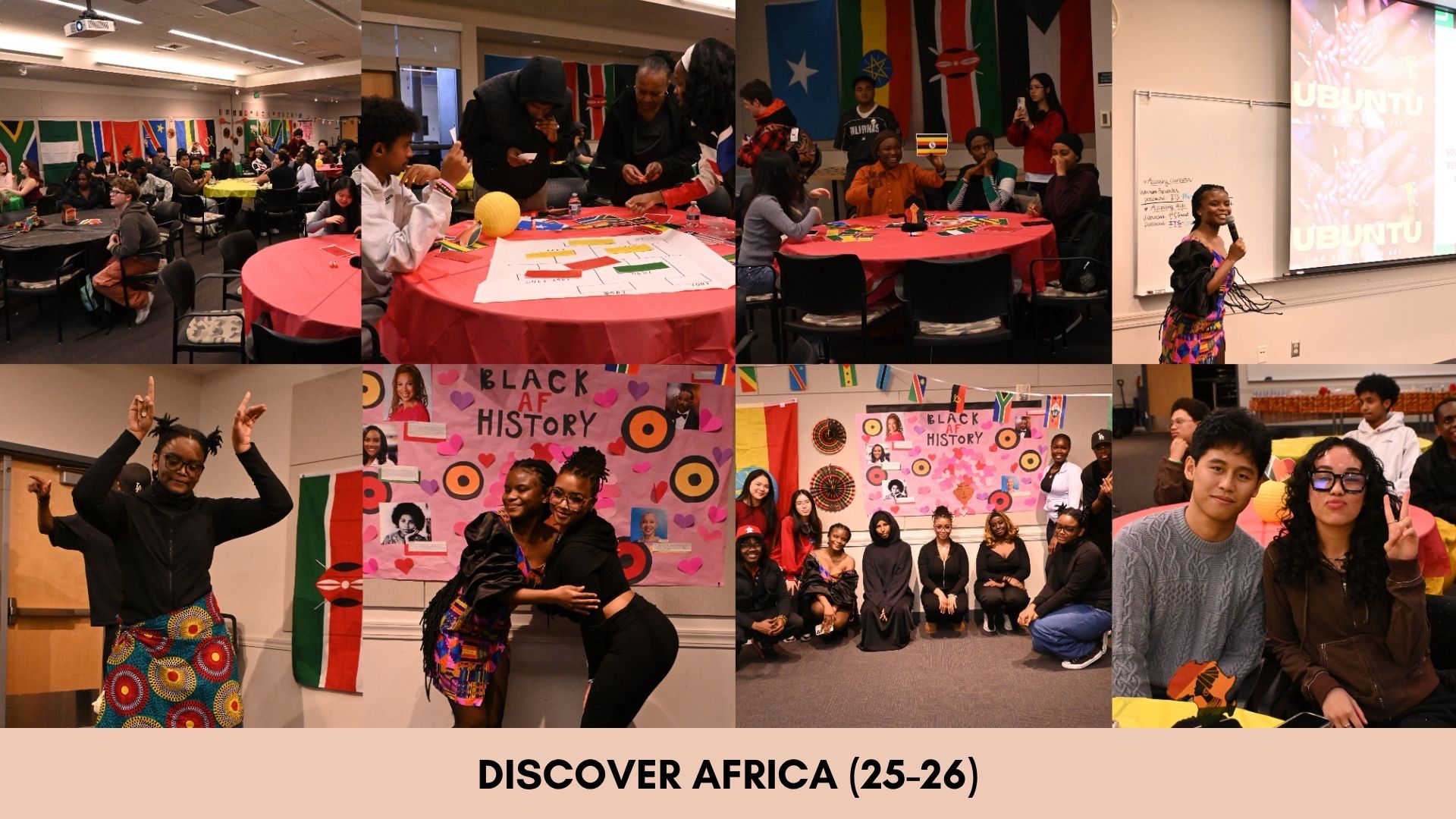 A collage of photos from Discover Africa event