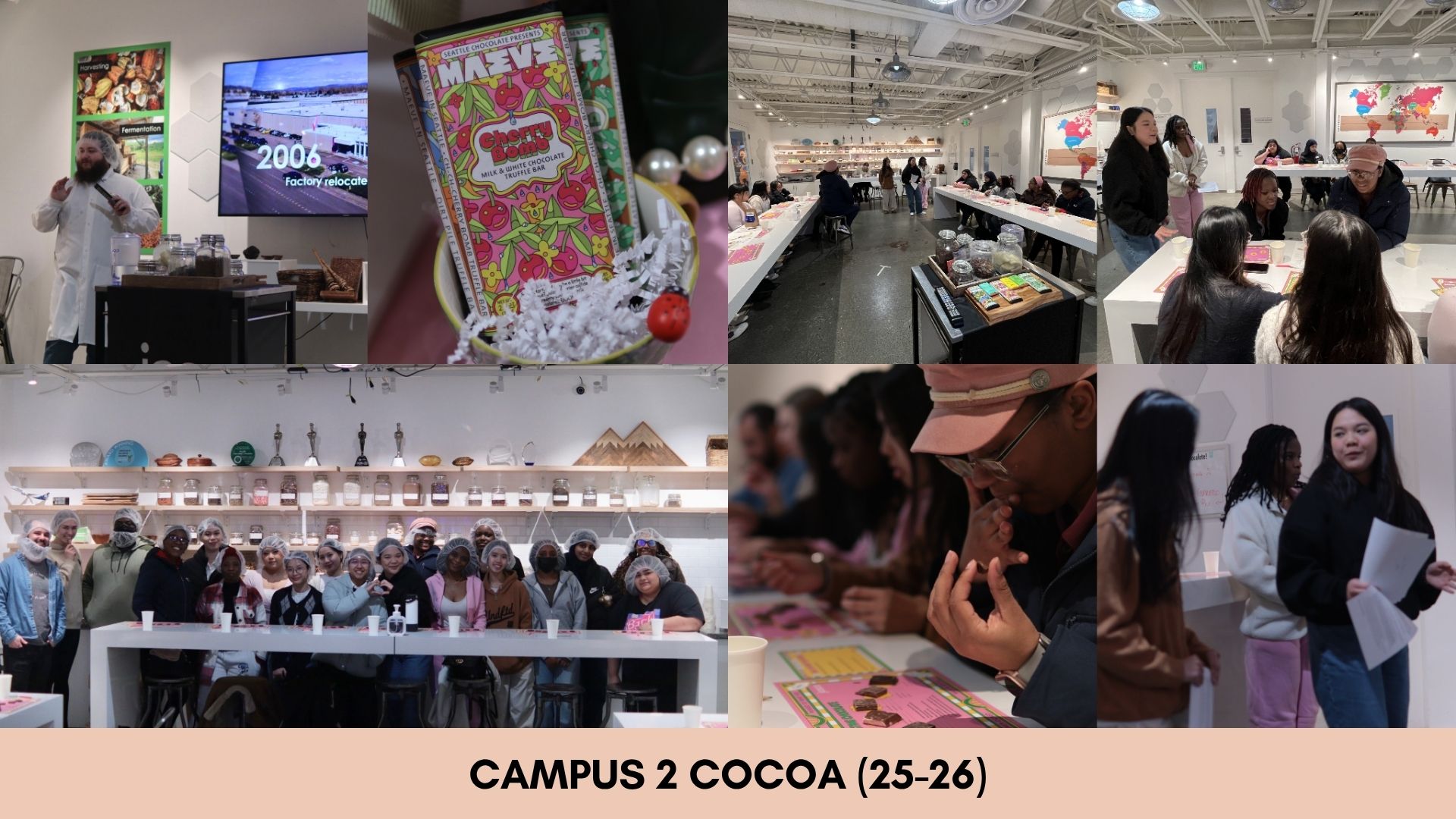Collage photos from Campus 2 Cocoa trip
