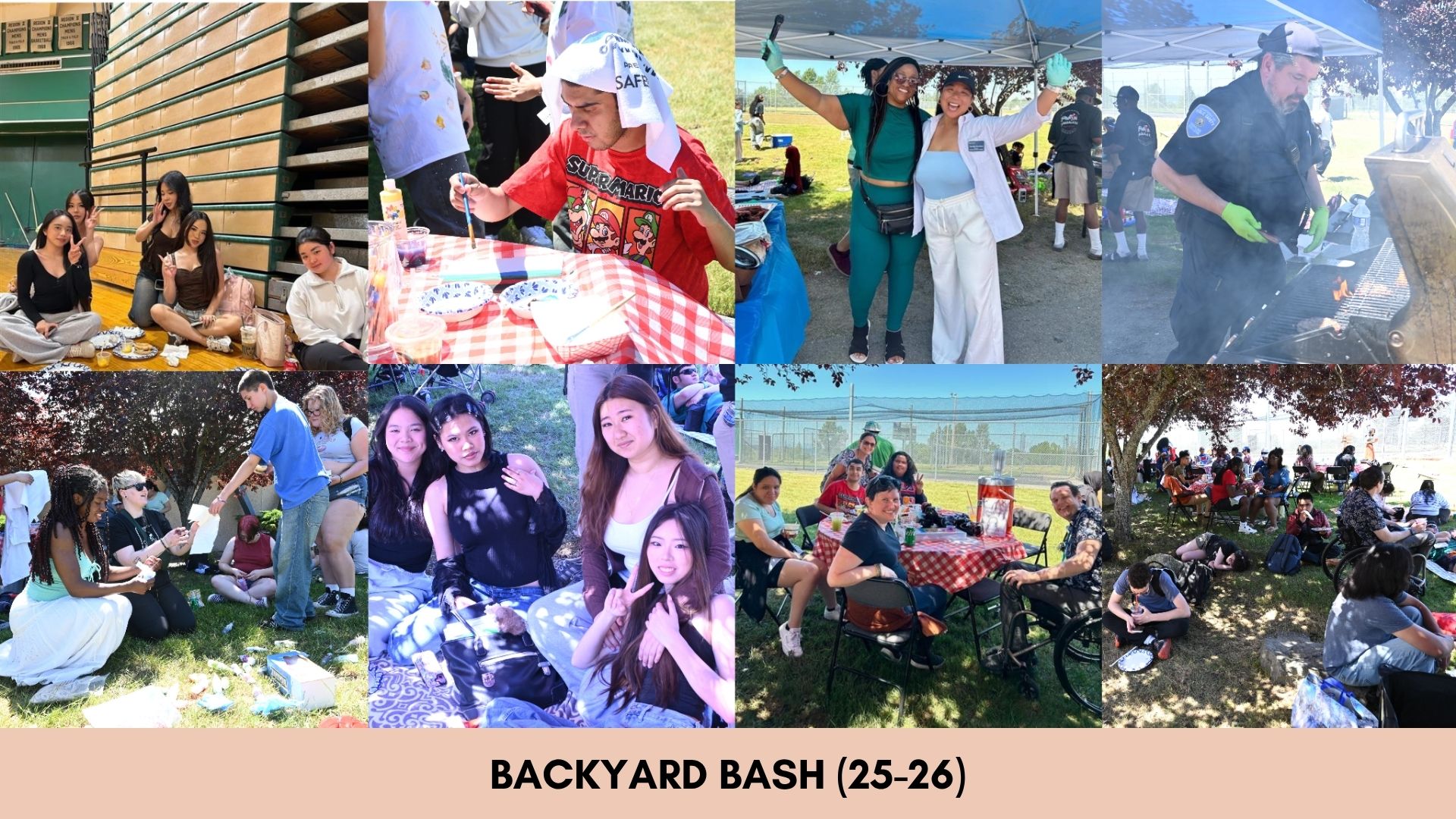 Collage photos from Backyard Bash