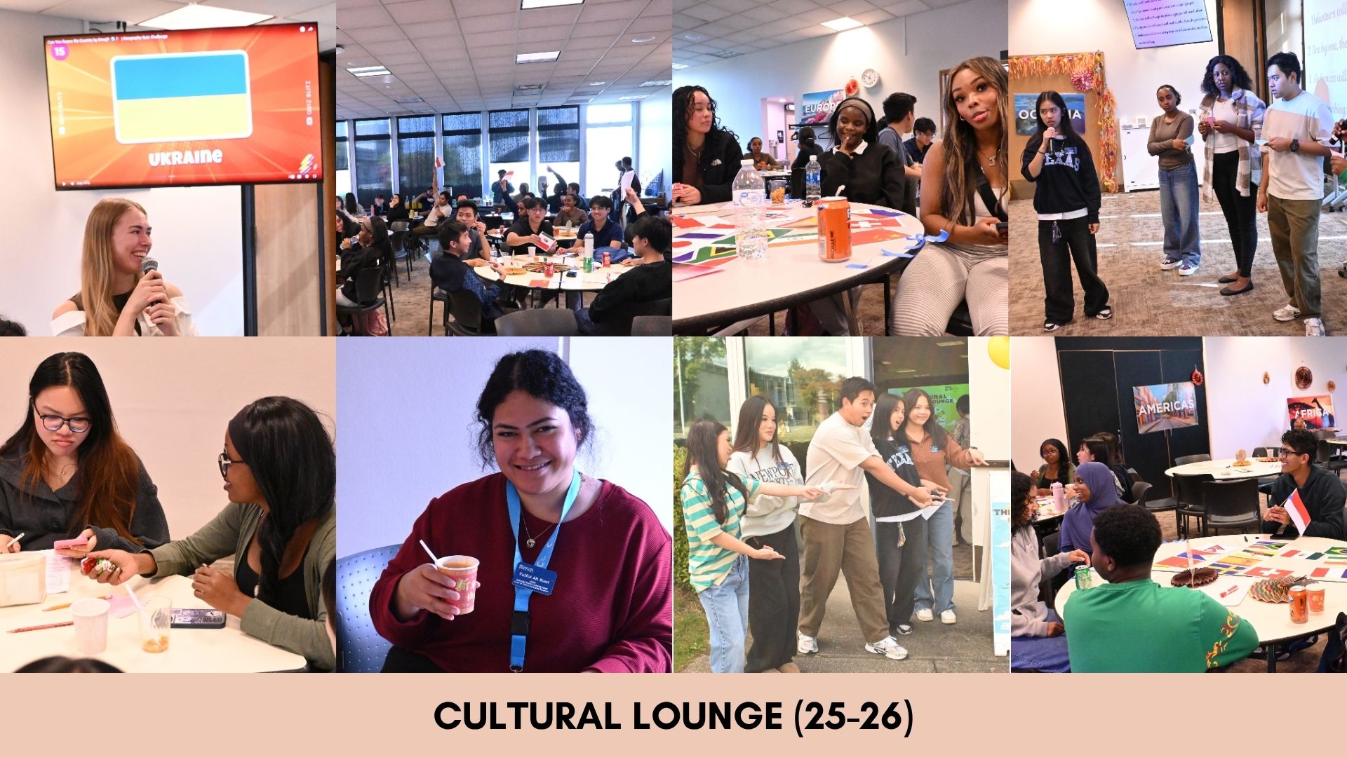 Collage photos from Cultural Lounge event