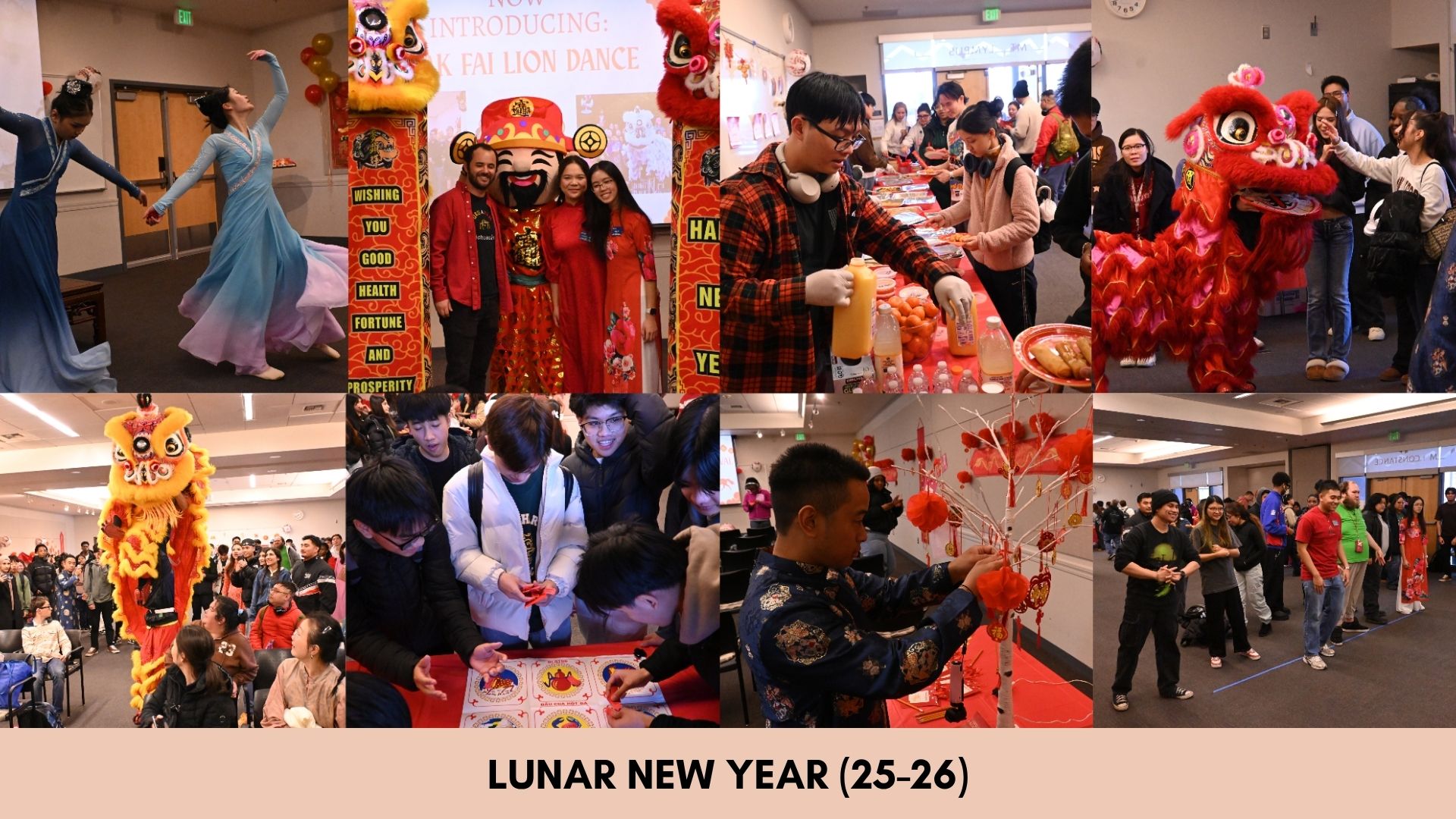 Collage photos from Lunar New Year celebration