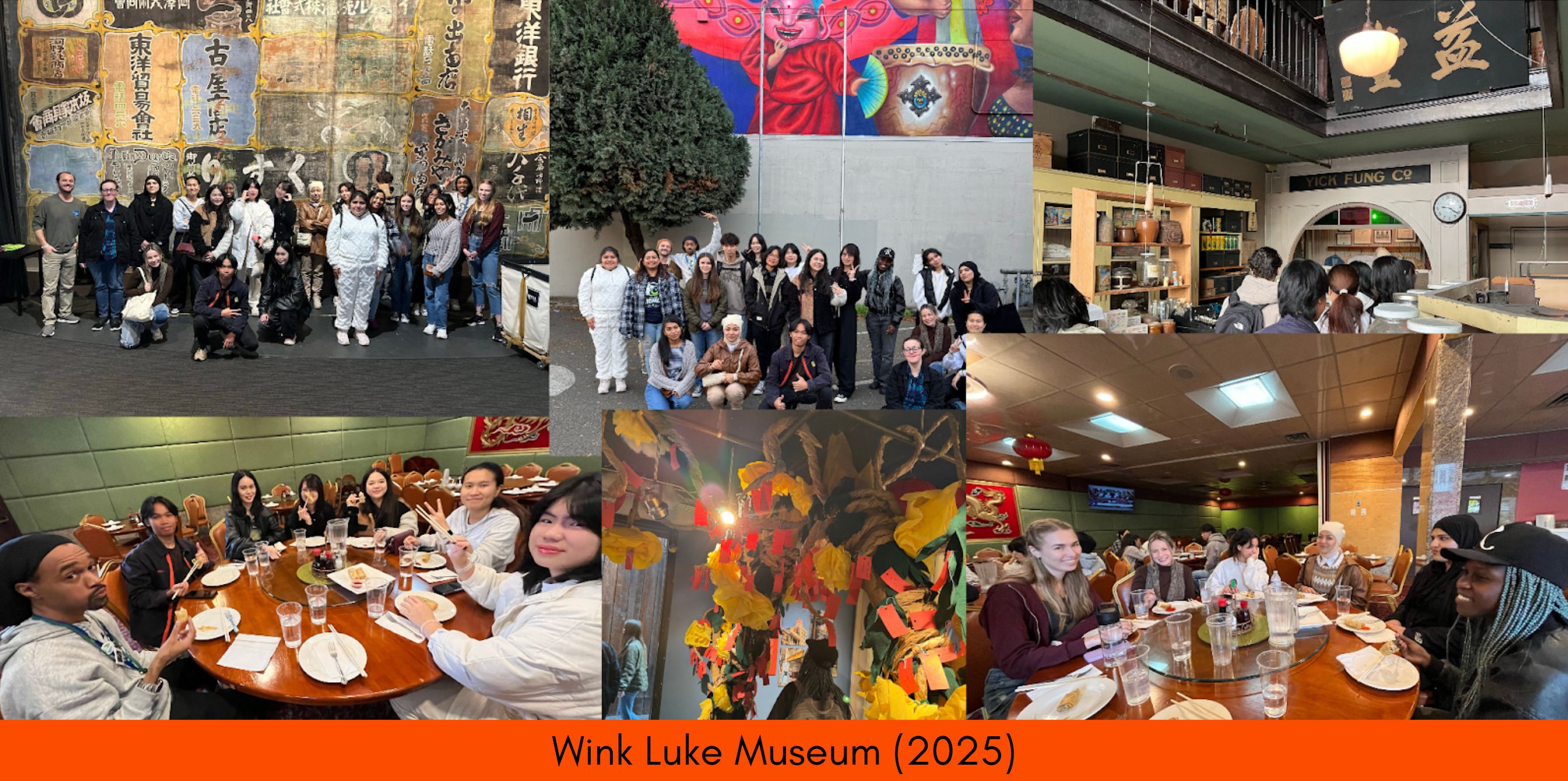 Photos of students from the Beneath the Streets event