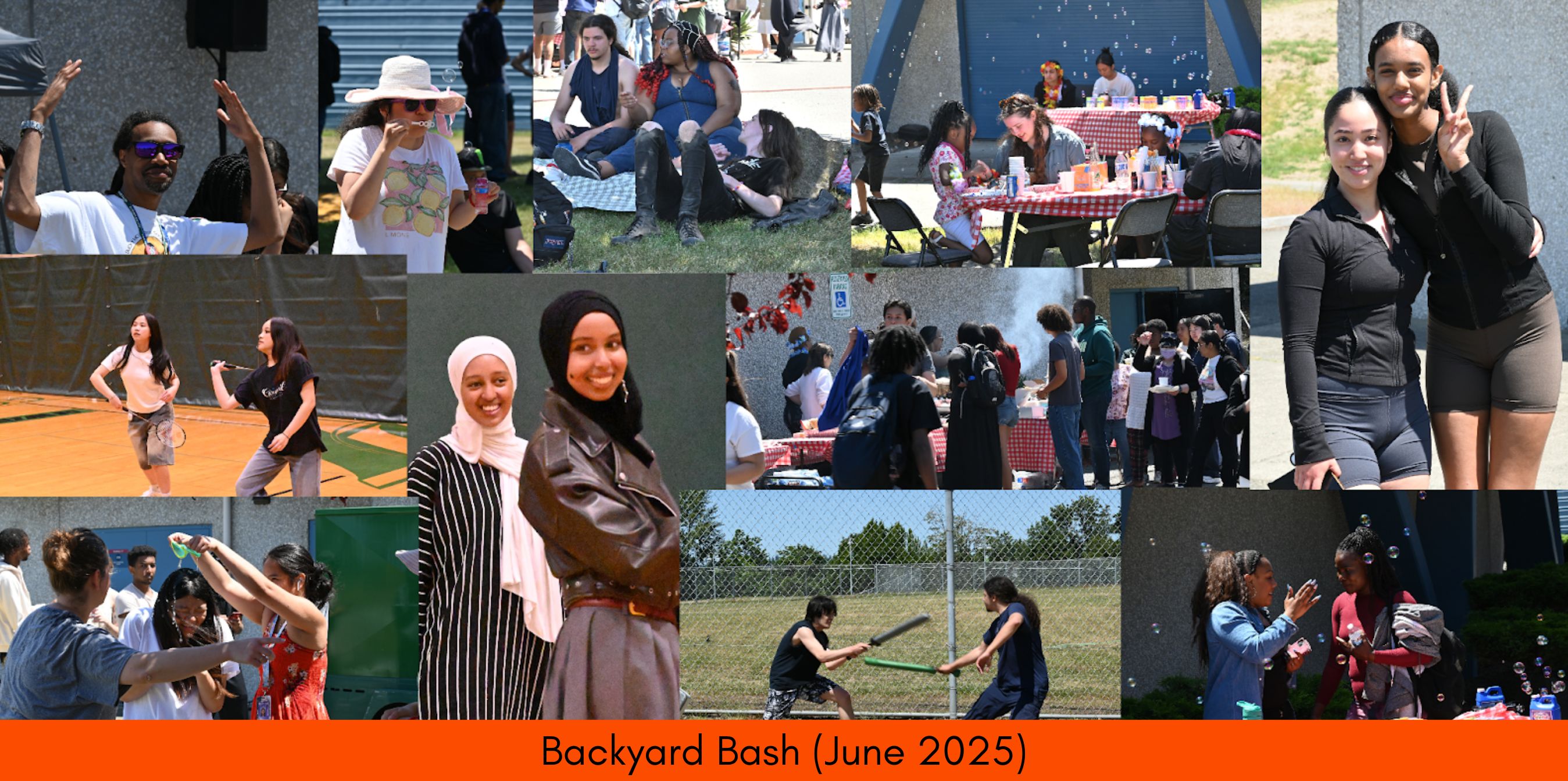 Photos of students from the Backyard Bash