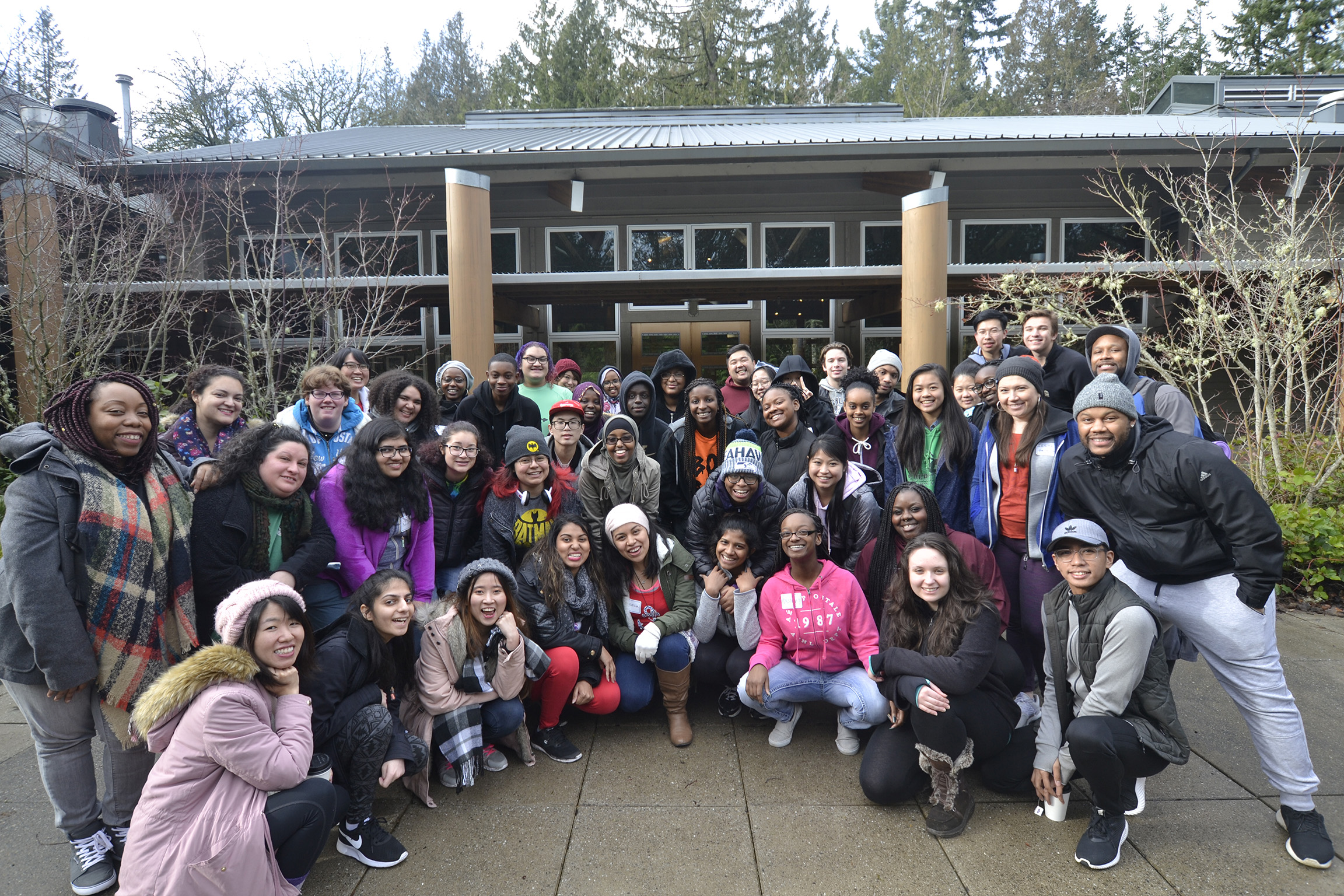 Group photo of students at Winter Leadership Retreat