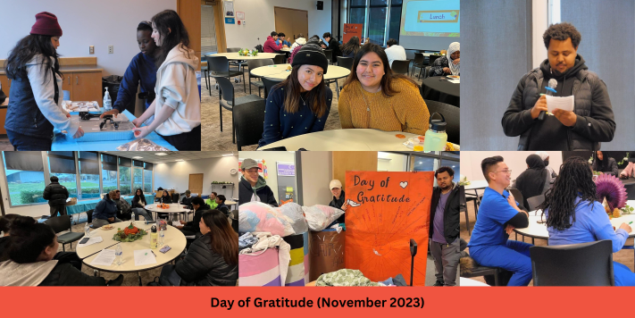 Photos of students from the Day of Gratitude Event 