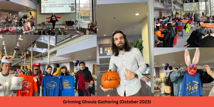 Photos of students from the Grinning Ghouls Gathering Event