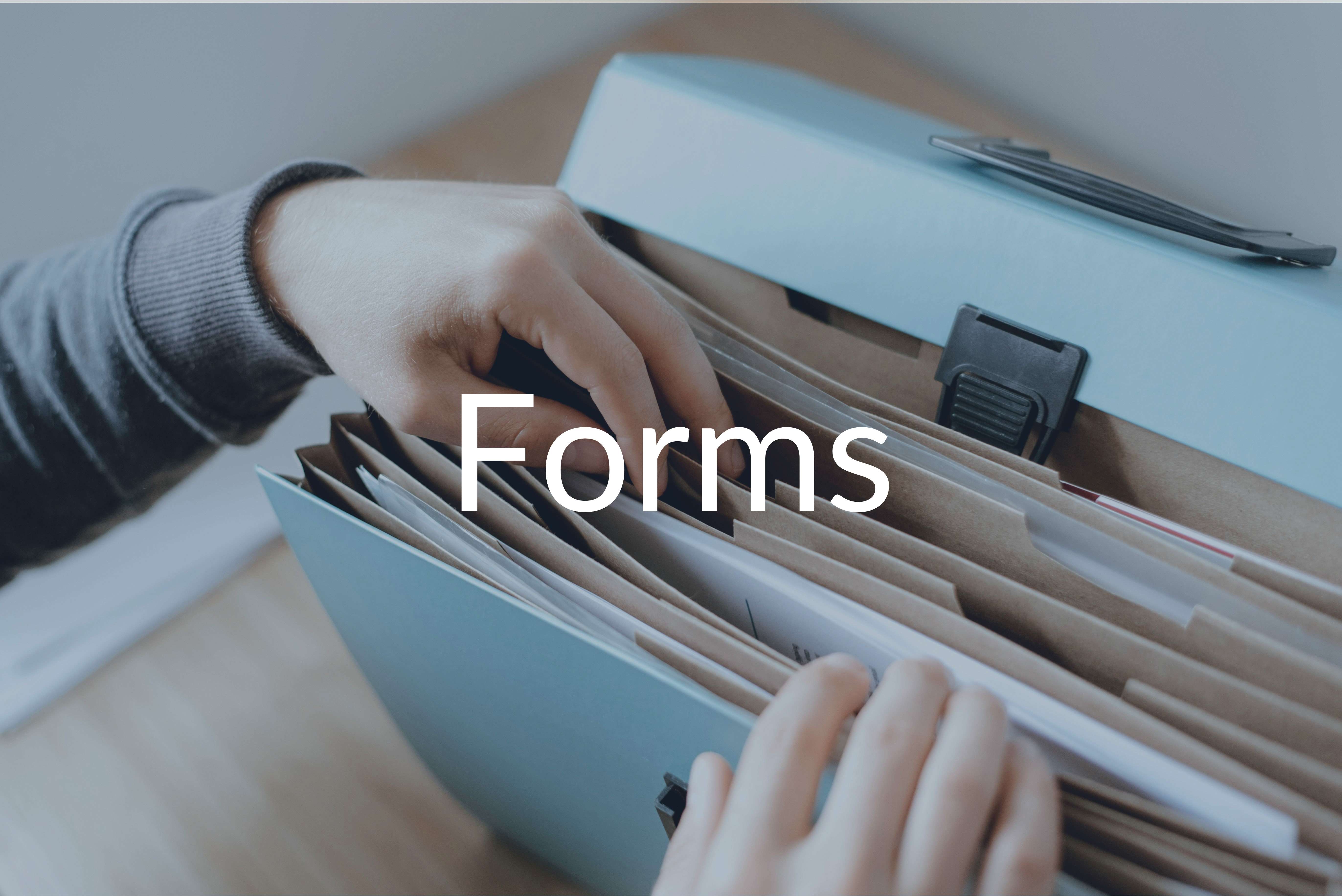 File folders with the word, Forms.